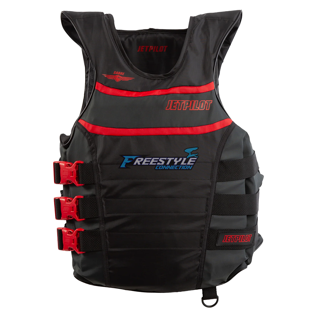 Jetpilot F-86 Sabre Nylon CGA Vest - Black and Red