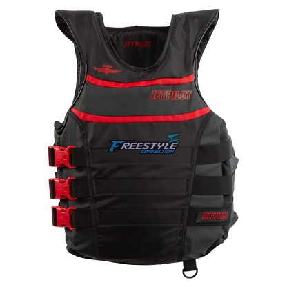 Jetpilot F-86 Sabre Nylon CGA Vest - Black and Red